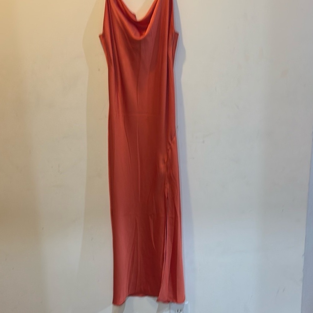 Elegant Coral Slip Dress